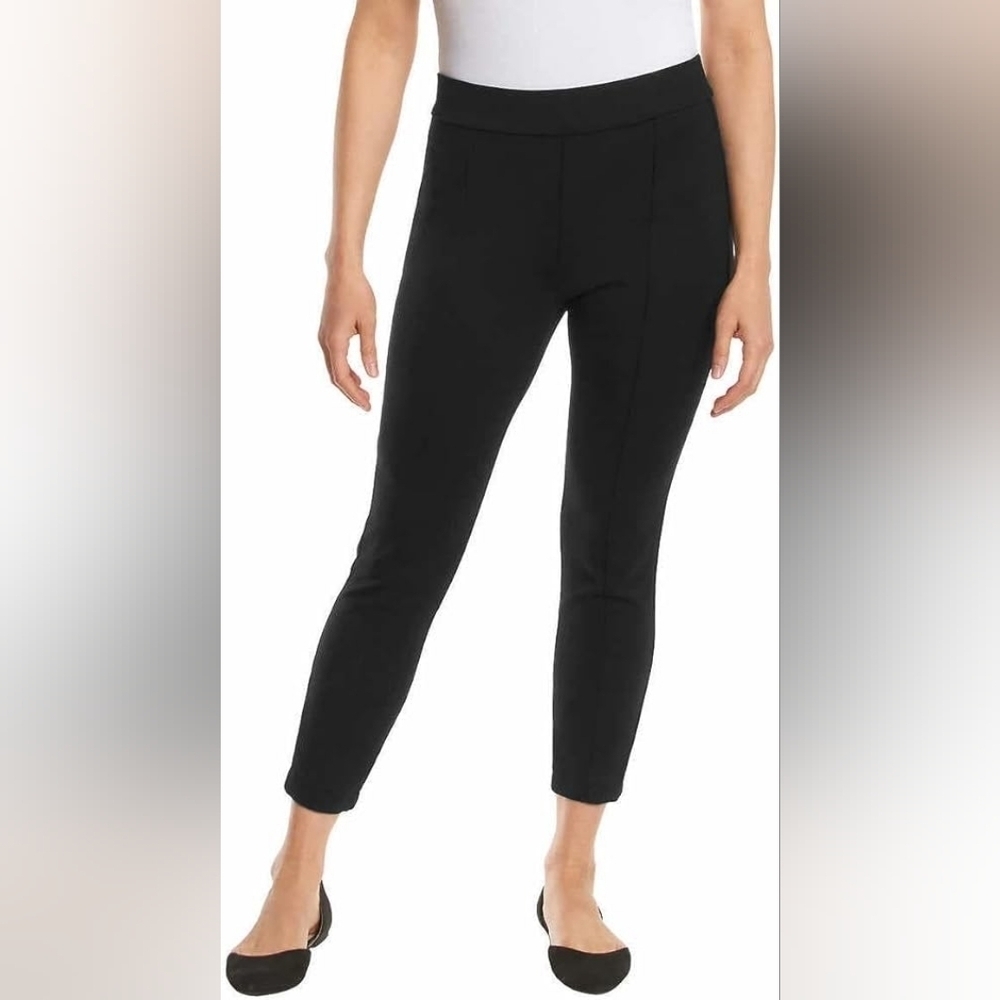 Anne Klein Midweight Tummy Control Ponte Pants, Color Black Size S